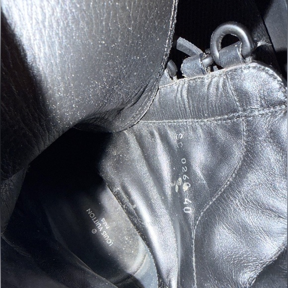 Louis Vuitton Black and Brown Monogram Lace-Up Boots - Picture 5 of 7